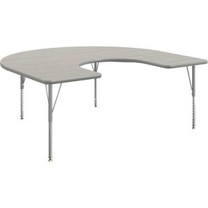 image:imageFlash Furniture 66 x 60 Horseshoe Activity Table Light Gray Short LegsLight Gray