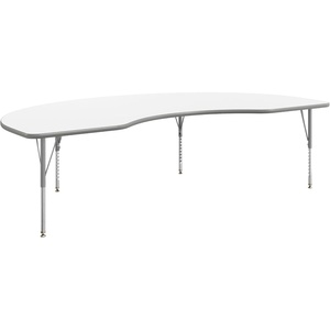 image:imageFlash Furniture 96 x 48 Kidney Activity Table Gray Short LegsWhite