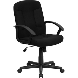 image:imageFlash Furniture Fabric Swivel Office Chair with Nylon Arms NavyBlack