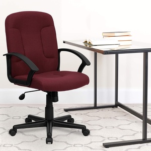 image:imageFlash Furniture Fabric Swivel Office Chair with Nylon Arms NavyBurgundy