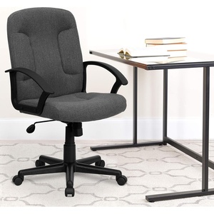 image:imageFlash Furniture Fabric Swivel Office Chair with Nylon Arms NavyGrey