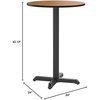 image:imageFlash Furniture 24 Round Table and 18 Round Base BlackNatural