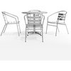 image:imageFlash Furniture 315 in Aluminum Slat Back Round Bistro Table with 4 ChairsMulti Color