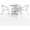 image:imageFlash Furniture 315 in Aluminum Slat Back Round Bistro Table with 4 ChairsMulti Color