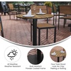 image:imageFlash Furniture Commercial Grade Steel Round Table NaturalGrayNatural TopGray Frame