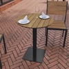 image:imageFlash Furniture Commercial Grade Steel Round Table NaturalGrayNatural TopGray Frame