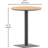 image:imageFlash Furniture Commercial Grade Steel Round Table NaturalGrayNatural TopGray Frame