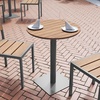 image:imageFlash Furniture Commercial Grade Steel Round Table NaturalGrayNatural TopGray Frame