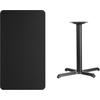 image:imageFlash Furniture Graniss 24 x 42 Rectangular Mahogany Laminate Table Top with 235 x 295 Table Height BaseBlack
