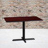image:imageFlash Furniture Graniss 24 x 42 Rectangular Mahogany Laminate Table Top with 235 x 295 Table Height BaseMahogany