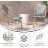 image:imageFlash Furniture PE Rattan IndoorOutdoor Stackable Chair Black 2PackBlack  WhiteLight Natural Frame