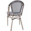 image:imageFlash Furniture PE Rattan IndoorOutdoor Stackable Chair Black 2PackBlack  WhiteLight Natural Frame