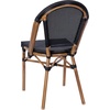 image:imageFlash Furniture PE Rattan IndoorOutdoor Stackable Chair Black 2PackBlackNatural Frame