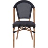 image:imageFlash Furniture PE Rattan IndoorOutdoor Stackable Chair Black 2PackBlackNatural Frame