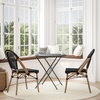 image:imageFlash Furniture PE Rattan IndoorOutdoor Stackable Chair Black 2PackBlackNatural Frame