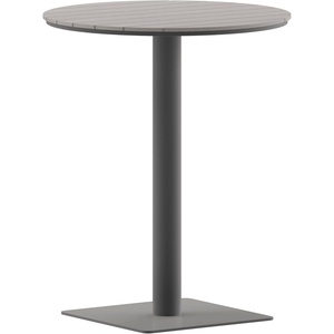 image:imageFlash Furniture Commercial Grade Steel Round Table NaturalGrayGray TopGray Frame