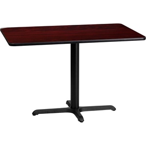 image:imageFlash Furniture Graniss 24 x 42 Rectangular Mahogany Laminate Table Top with 235 x 295 Table Height BaseMahogany