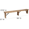 image:imageFlash Furniture Hercules 96x12 Folding Bench with Legs RusticAntique Rustic