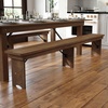 image:imageFlash Furniture Hercules 96x12 Folding Bench with Legs RusticAntique Rustic