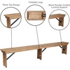 image:imageFlash Furniture Hercules 96x12 Folding Bench with Legs RusticAntique Rustic