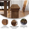 image:imageFlash Furniture Hercules 96x12 Folding Bench with Legs RusticAntique Rustic
