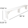 image:imageFlash Furniture Hercules 96x12 Folding Bench with Legs RusticAntique Rustic White