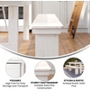 image:imageFlash Furniture Hercules 96x12 Folding Bench with Legs RusticAntique Rustic White