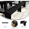 image:imageFlash Furniture Hercules 96x12 Folding Bench with Legs RusticBlack Wash