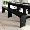 image:imageFlash Furniture Hercules 96x12 Folding Bench with Legs RusticBlack Wash