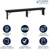 image:imageFlash Furniture Hercules 96x12 Folding Bench with Legs RusticBlack Wash