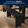 image:imageFlash Furniture Hercules 96x12 Folding Bench with Legs RusticBlack Wash
