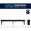image:imageFlash Furniture Hercules 96x12 Folding Bench with Legs RusticBlack Wash