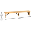 image:imageFlash Furniture Hercules 96x12 Folding Bench with Legs RusticLight Natural