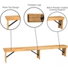 image:imageFlash Furniture Hercules 96x12 Folding Bench with Legs RusticLight Natural