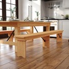 image:imageFlash Furniture Hercules 96x12 Folding Bench with Legs RusticLight Natural