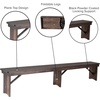 image:imageFlash Furniture Hercules 96x12 Folding Bench with Legs RusticMahogany