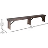 image:imageFlash Furniture Hercules 96x12 Folding Bench with Legs RusticMahogany