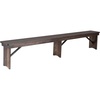 image:imageFlash Furniture Hercules 96x12 Folding Bench with Legs RusticMahogany