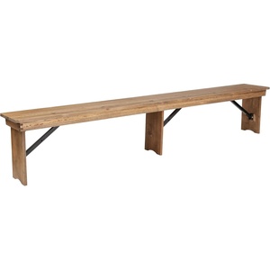 image:imageFlash Furniture Hercules 96x12 Folding Bench with Legs RusticAntique Rustic