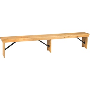 image:imageFlash Furniture Hercules 96x12 Folding Bench with Legs RusticLight Natural