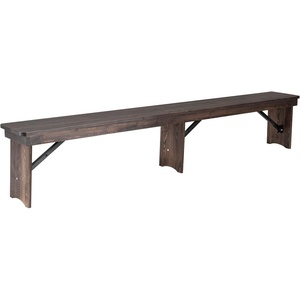 image:imageFlash Furniture Hercules 96x12 Folding Bench with Legs RusticMahogany