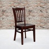 image:imageFlash Furniture 4 Pk HERCULES Series Vertical Slat Back Mahogany Wood Restaurant ChairMahogany Wood SeatMahogany Wood Frame