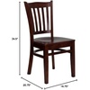 image:imageFlash Furniture 4 Pk HERCULES Series Vertical Slat Back Mahogany Wood Restaurant ChairMahogany Wood SeatMahogany Wood Frame
