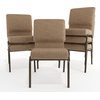 image:imageFlash Furniture Advantage Mixed Tan Church Chair 205 in WideMixed Tan FabricGold Vein Frame
