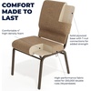 image:imageFlash Furniture Advantage Mixed Tan Church Chair 205 in WideMixed Tan FabricGold Vein Frame