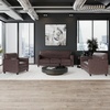 image:imageFlash Furniture HERCULES Diplomat Series Reception Set in Brown LeatherSoft