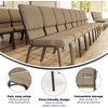 image:imageFlash Furniture Hercules 185 in Wide Fabric Church Chair Dark GrayBeige FabricCopper Vein Frame