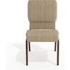 image:imageFlash Furniture Hercules 185 in Wide Fabric Church Chair Dark GrayBeige FabricCopper Vein Frame