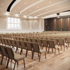 image:imageFlash Furniture Hercules 185 in Wide Fabric Church Chair Dark GrayBeige FabricCopper Vein Frame