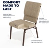 image:imageFlash Furniture Hercules 185 in Wide Fabric Church Chair Dark GrayBeige FabricCopper Vein Frame